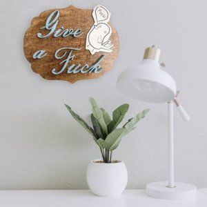 Give a @# Wood Plaque Wall decoration - 11" x 9.5"